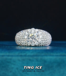 Nhẫn nam thiết kế chủ mạnh mẽ 6ly Bạc S925 Full Moissanite