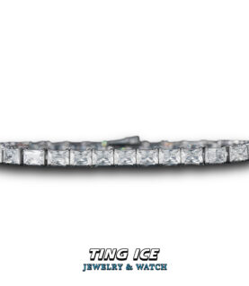 Lắc tay Tennis Baguette chữ nhật Full Ice