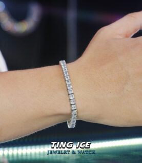 Lắc tay Tennis Baguette Vuông Full Ice Cz 5A
