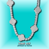 Dây chuyềm Tennis Charm Clover Bạc S925 Full Cz 5A